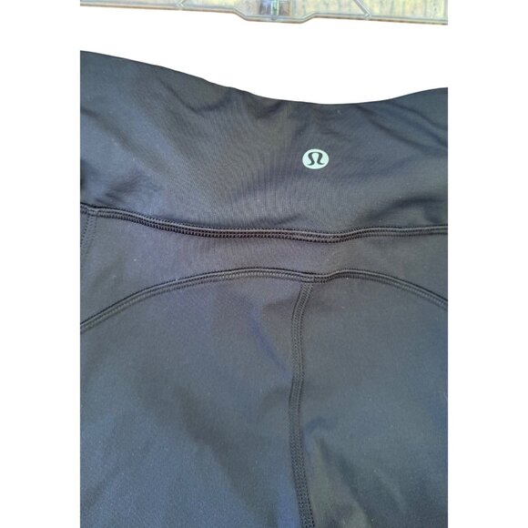 Lululemon Women's Black Ruched Biker Athletic Shorts Size 8 Activewear - Picture 3 of 8